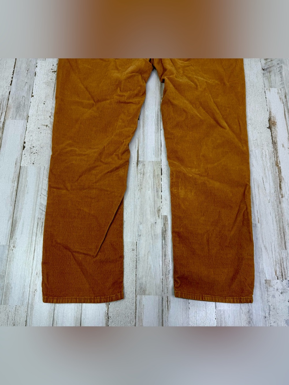 Gap Cigarette High Rise Brown Corduroy Pants 32/14R Tan Cotton Spandex - Picture 11 of 11
